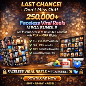 250,000+ Viral Reels Mega Bundle (PLR MRR) | Faceless Reels Content | Instagram Reels, TikTok & YouTube Shorts | Digital Download