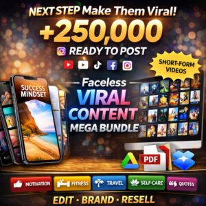 250,000+ Viral Reels Mega Bundle (PLR MRR) | Faceless Reels Content | Instagram Reels, TikTok & YouTube Shorts | Digital Download