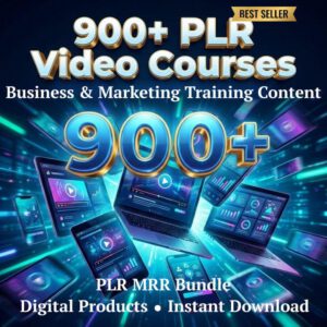 900+ PLR Business Video Courses Bundle | MRR Resell Rights | Digital Products for Online Business & Marketing | Instant Download