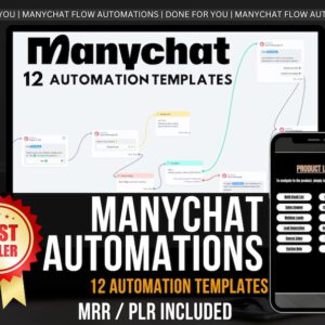 ManyChat Automation Templates | DFY Chatbot Flows for Business | Messenger Bot Scripts | Marketing Automation Bundle | PLR MRR